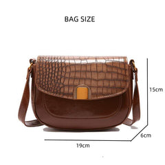 Croc Glam Shoulder Bag – This stunning bag features a luxurious croc-embossed texture and a sleek silhouette