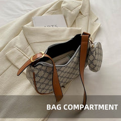 2 in 1 Chic Monogram Print Sling Bag – Designed for versatility and style