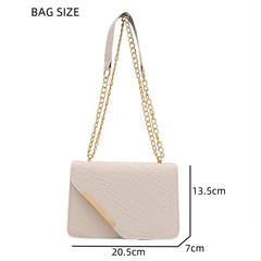 Luxury-Inspired Quilted Sling Bag with Gold Chain Accent – A Modern Classic for Polished Looks