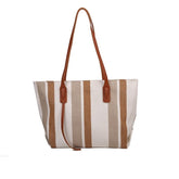 Stylish Vintage Striped Soft Canvas Tote Bag – A Durable, Lightweight, and Fashionable Tote for All Occasions