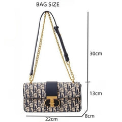 Refined Monogram-Printed Chain Sling Bag with Sleek Design and Elegant Gold Hardware