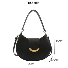 Elegant Solid Pattern Hobo Bag – With its graceful silhouette and clean, solid design