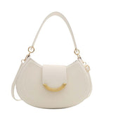 Elegant Solid Pattern Hobo Bag – With its graceful silhouette and clean, solid design