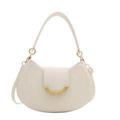 Elegant Solid Pattern Hobo Bag – With its graceful silhouette and clean, solid design
