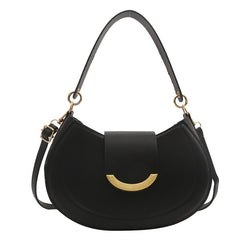 Elegant Solid Pattern Hobo Bag – With its graceful silhouette and clean, solid design