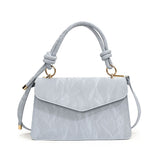Minimalist Knot-Handle Faux Leather Shoulder Bag