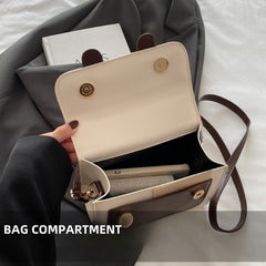 Chic Dual Buckle Medium Satchel Bag with Adjustable Strap and Top Handle- A Contemporary Everyday Essential