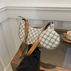2 in 1 Chic Monogram Print Sling Bag – Designed for versatility and style