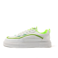 Black & Green Urban Sneakers with a Clean Faux Leather Look