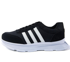 Sleek Layered Sole Sneakers – Contemporary Footwear Featuring a Multi-Dimensional Outsole Design
