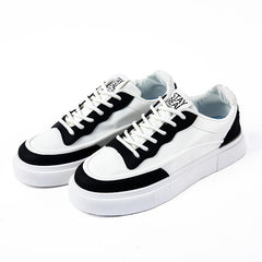 Monochrome Streetwear Low-Top Sneakers – Black & White Edition