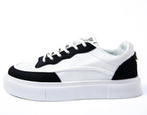 Monochrome Streetwear Low-Top Sneakers – Black & White Edition