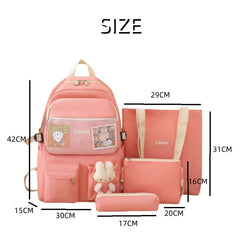 4-Piece Women's Bag Set – Handbag, Backpack, School Bag, Laptop Satchel