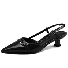 Sleek Pointed-Toe Kitten Heel Mules – A perfect fusion of elegance and comfort