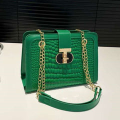 Chic and Fashionable Crocodile Pattern Sling Bag with Sleek Silhouette – Perfect for Elevating Your Look