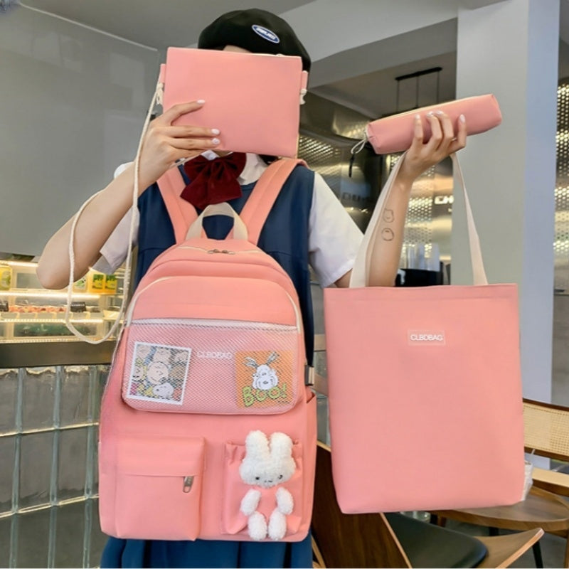 4-Piece Women's Bag Set – Handbag, Backpack, School Bag, Laptop Satchel