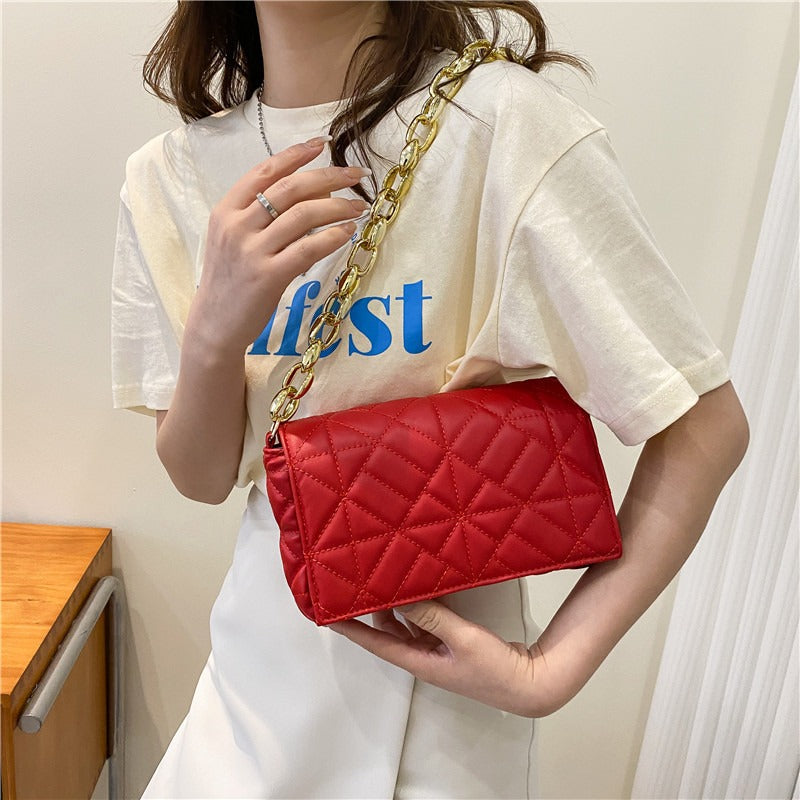 Rectangular Shaped Luxe Sling Bag – With its sleek, structured silhouette and refined finish