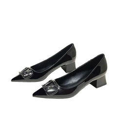Elegant Slip-On Low Block Heels – A Perfect Blend of Comfort and Sophistication