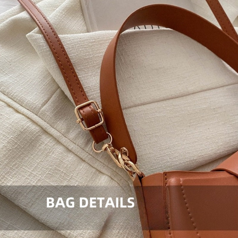 Elegant Solid Pattern Hobo Bag – With its graceful silhouette and clean, solid design