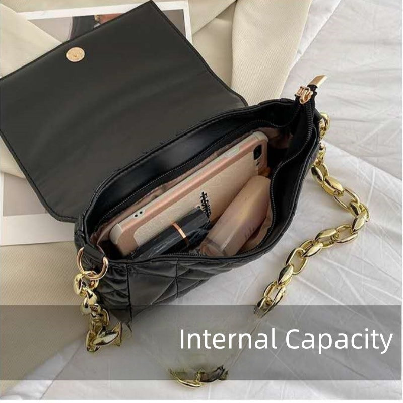 Rectangular Shaped Luxe Sling Bag – With its sleek, structured silhouette and refined finish