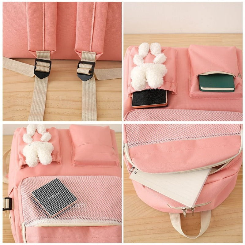 4-Piece Women's Bag Set – Handbag, Backpack, School Bag, Laptop Satchel
