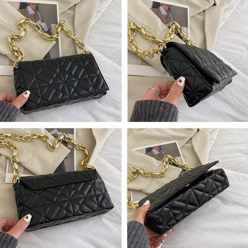 Rectangular Shaped Luxe Sling Bag – With its sleek, structured silhouette and refined finish