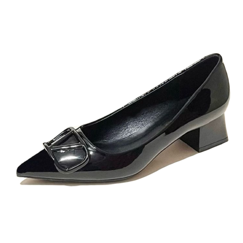 Elegant Slip-On Low Block Heels – A Perfect Blend of Comfort and Sophistication