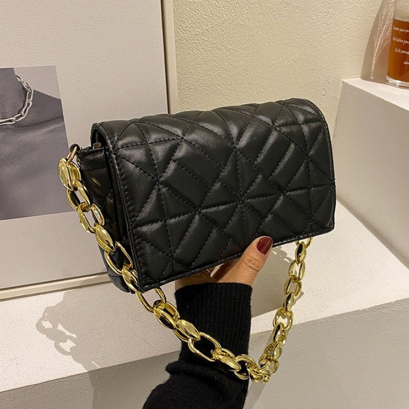 Rectangular Shaped Luxe Sling Bag – With its sleek, structured silhouette and refined finish