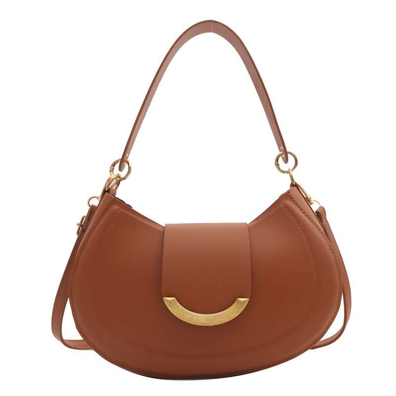 Elegant Solid Pattern Hobo Bag – With its graceful silhouette and clean, solid design