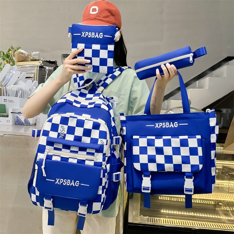 4-Piece Women's Handbag & Backpack Set – Stylish School, Laptop, and Everyday Bags