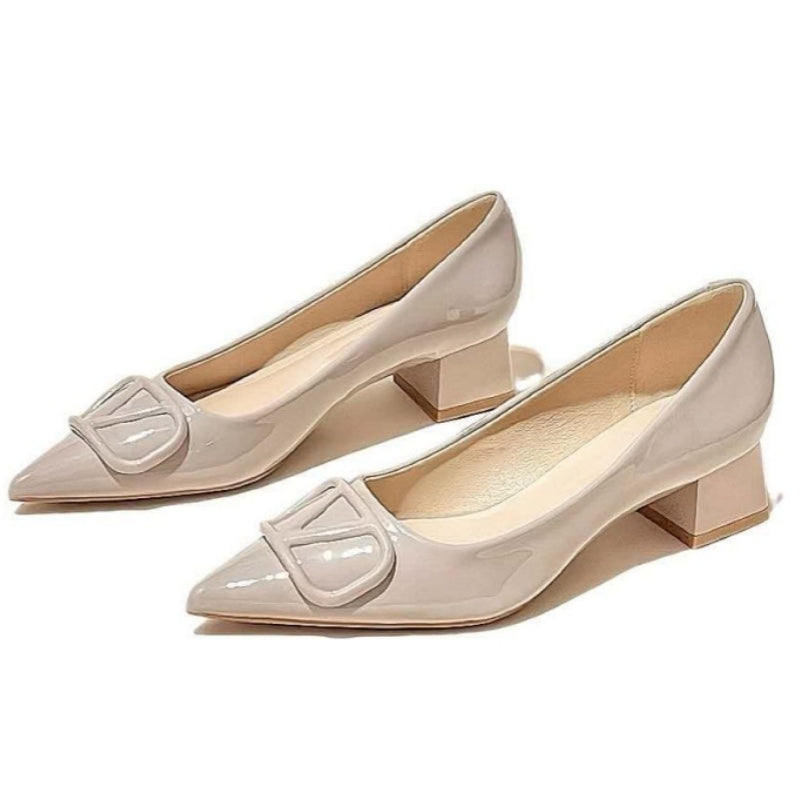 Elegant Slip-On Low Block Heels – A Perfect Blend of Comfort and Sophistication